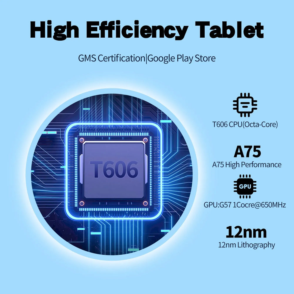 VASOUN 10.1" Android 14 Tablet - 12GB RAM, 128GB and Dual SIM 4G