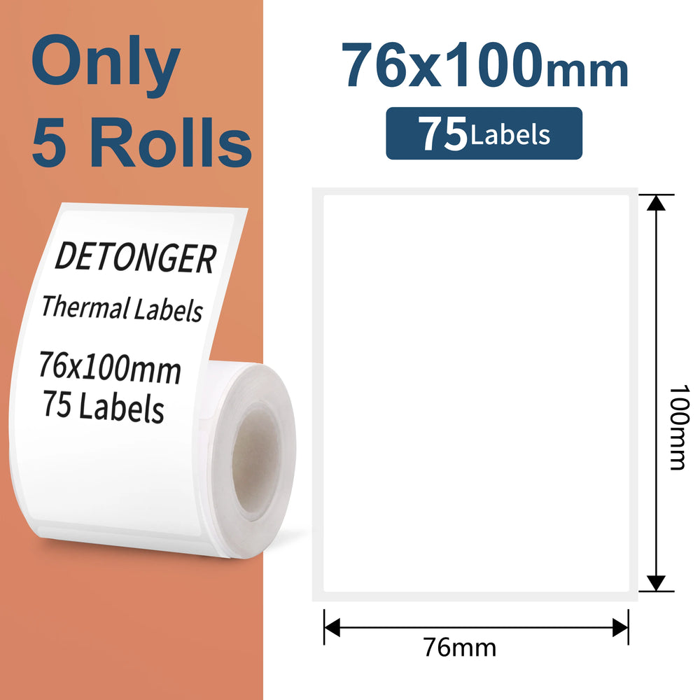 DETONGER DP30S Portable Thermal Label Printer - Bluetooth Sticker Maker