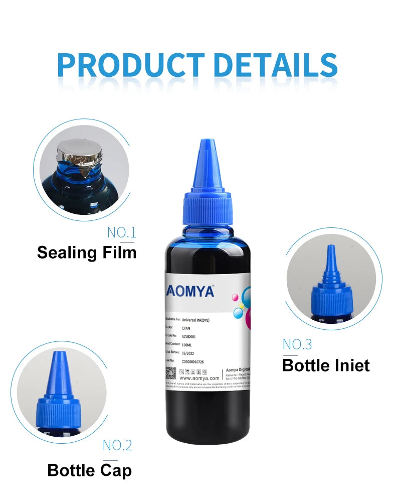 100ML Universal Refill Ink Set - Canon, HP, Epson and Brother Compatible