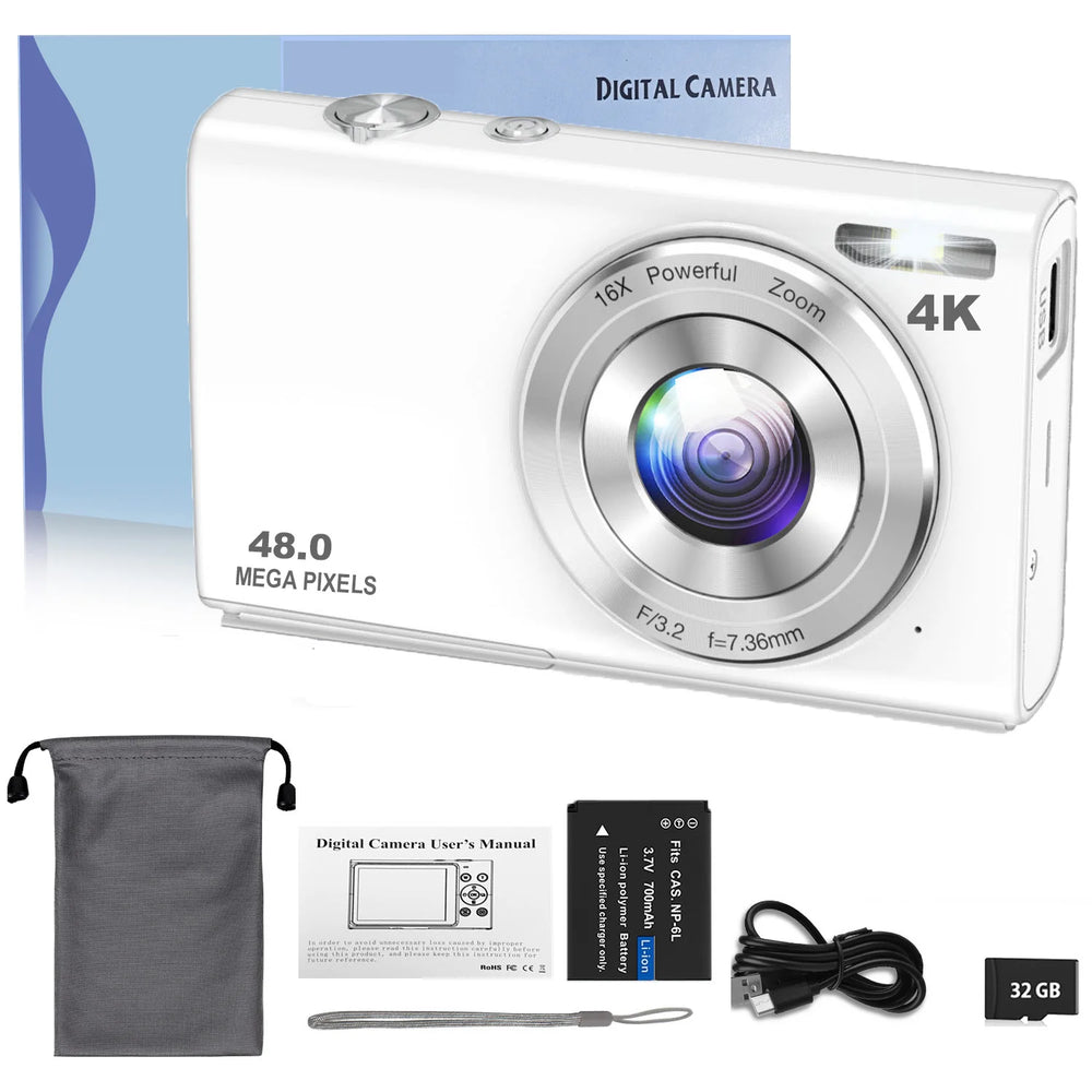 4K Autofocus Vlogging Camera - 48MP with Large Screen