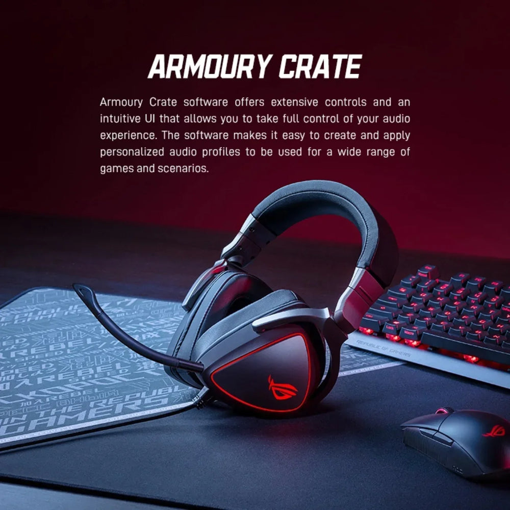 ASUS ROG Delta RGB Elite Edition Game Headphones - Bluetooth 5.2 and Yes ANC