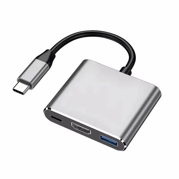 3-in-1 USB-C Hub - HDMI Compatible Splitter and USB 3.0 Adapter