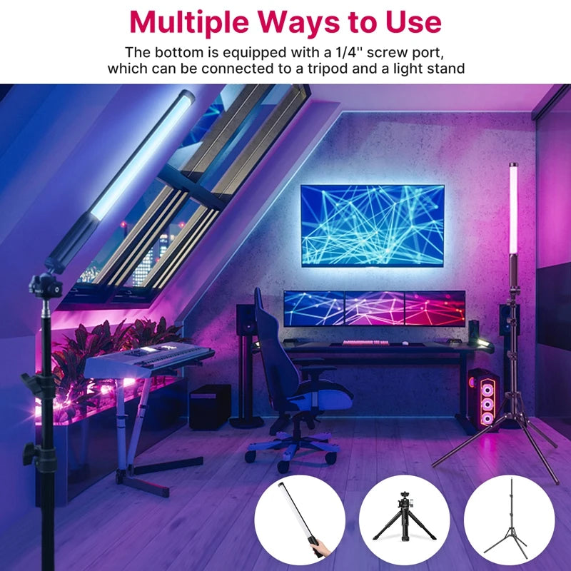 Ulanzi VL119 RGB Tube Light - Adjustable 2500K-9000K CRI 95+ Lighting
