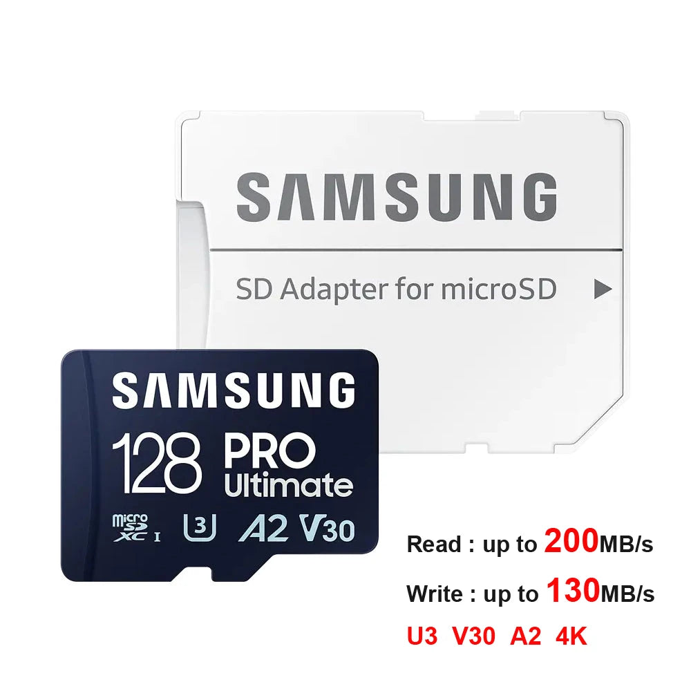 Samsung EVO microSDXC Card - U3 V30 High-Speed Memory for 4K Video