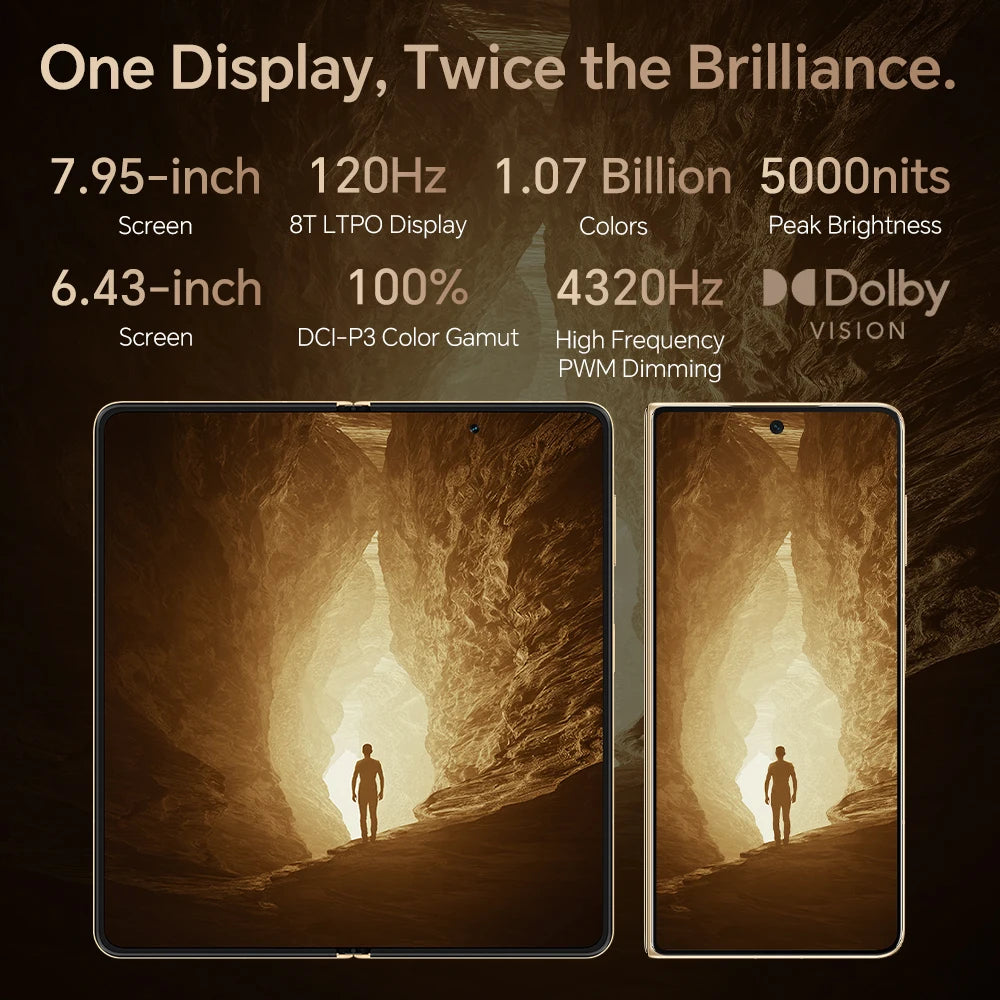 HONOR Magic V5 Global Version 5G Foldable - 7.95" OLED, 20 MP camera and 5820mAh battery