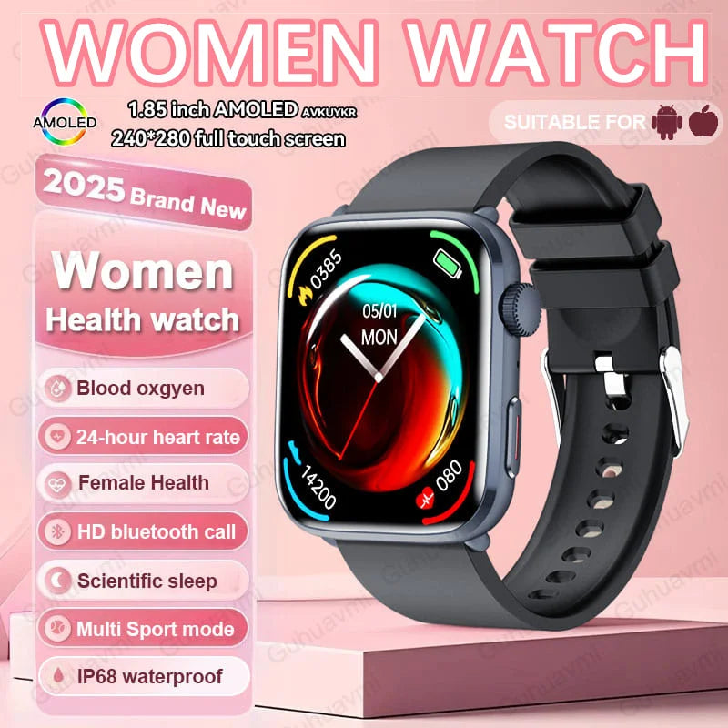 AI Health Smartwatch - HRV, NFC, Blood Pressure and Sports Tracking