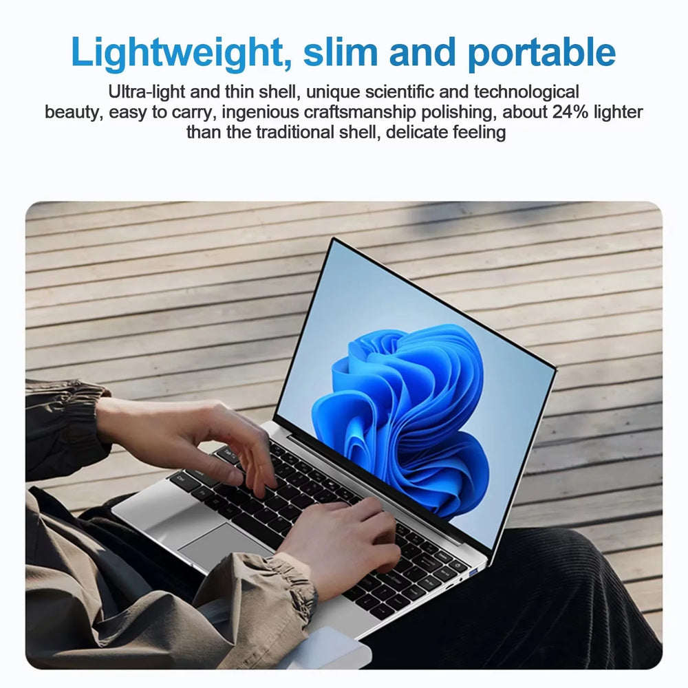 Lightweight 15.6" Laptop - Intel UHD Graphics, 1920x1080 60 Hz display and 32 GB RAM and 2TB SSD