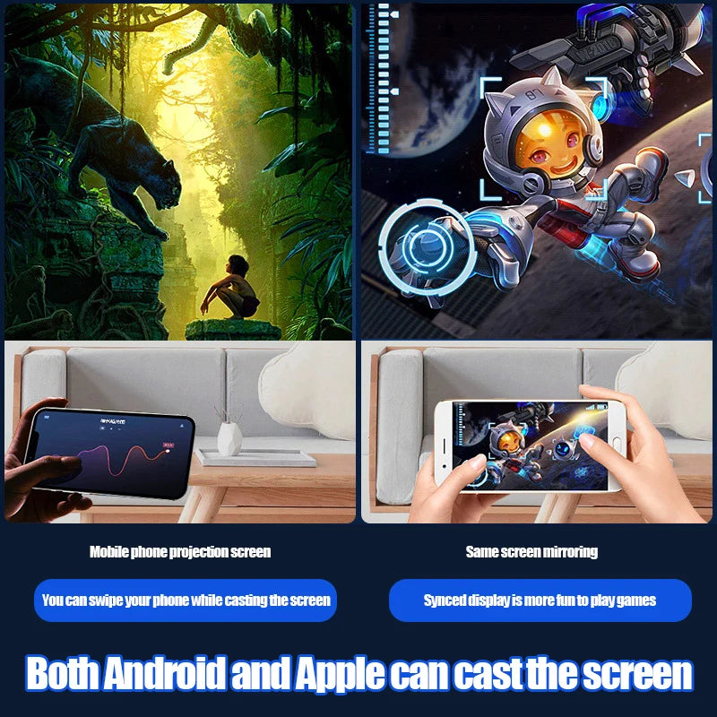 ARASO Projector - 1080P support, 240ANSI brightness, WiFi streaming