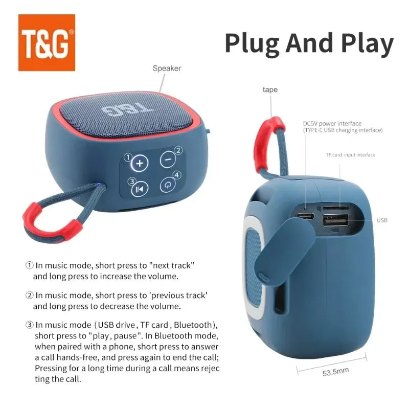 T&G TG659 Bluetooth Speaker - 25W output, Bluetooth 5.3, Yes waterproof