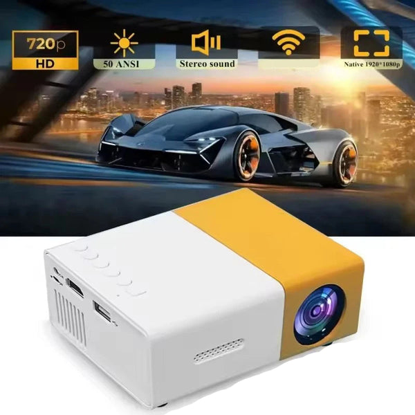Q96 YG300 Projector - 1080P support, 1000 Lumens brightness