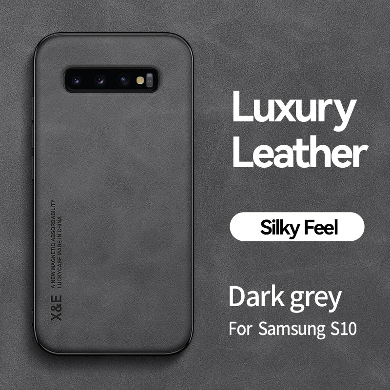 Protective Phone Case for Samsung Galaxy - magnetic hold, leather finish